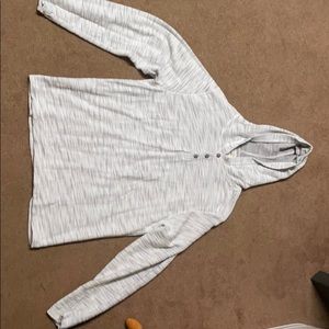 White/Gray XL Hooded Sweater
